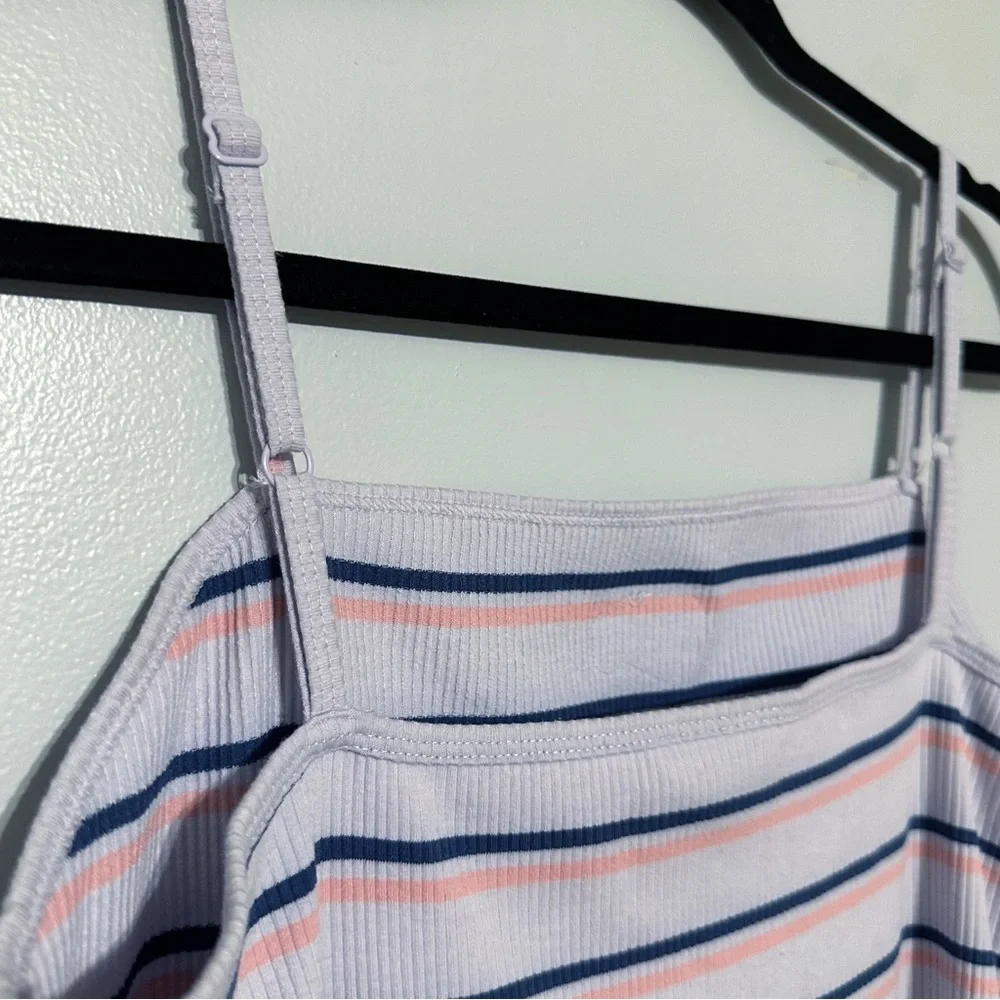 Nike Femme ribbed maxi‎ dress in violet purple stripe